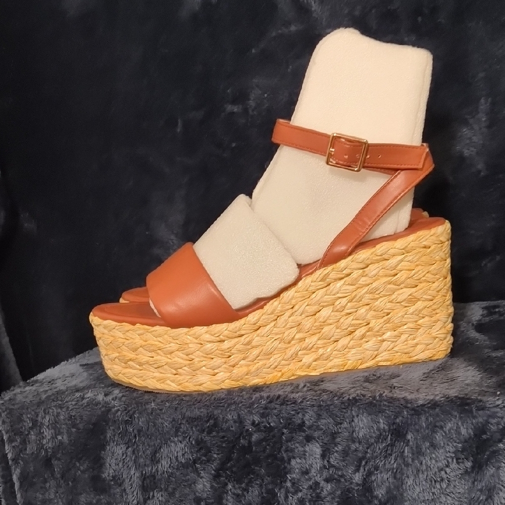ASOS Brown and Cream Wedge Sandals